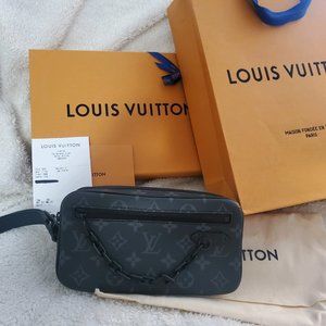 Brand New!  LV Pochette Volga Monogram Eclipse